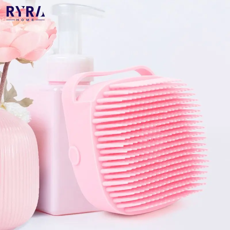 

Cleaning Massage Shower Brush Soft Silicone Bubble Non-toxic Brushes Bath Brush Baby Hold Shower Gel Liquid Shampoo Scrubbers