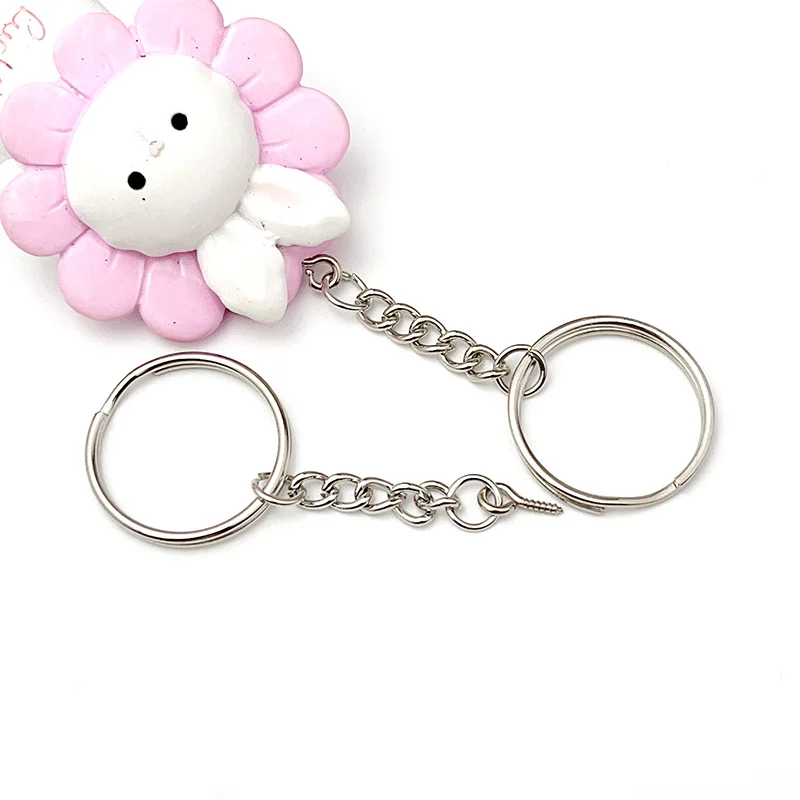 20-100Pcs 20-25mm Metal Screw Pin Key Ring Key Chain Round Wire Open Circle DIY Jewelry Toy Pendant Making Accessories Wholesale
