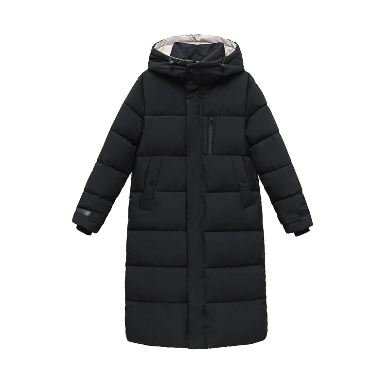 2023 autumn and winter women's Korean style mid-length down padded jacket over the knee loose padded jacket