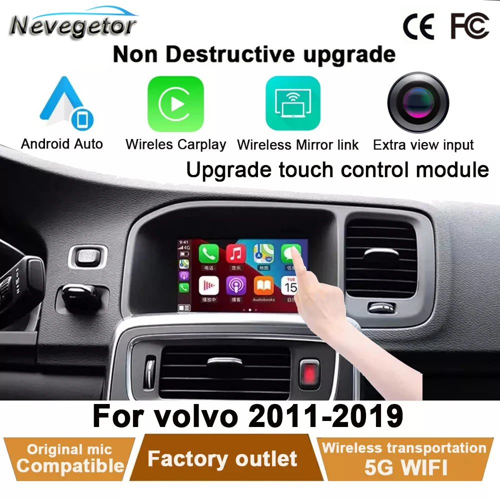 Беспроводной автомобильный интерфейсный декодер Apple Carplay volvo Android для (2011-2019)XC60 S60