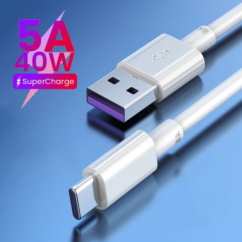 Кабель USB Type-C для быстрой зарядки 5 А Samsung S21/S20/S9/S8/Xiaomi/Huawei P40/P30 Pro |