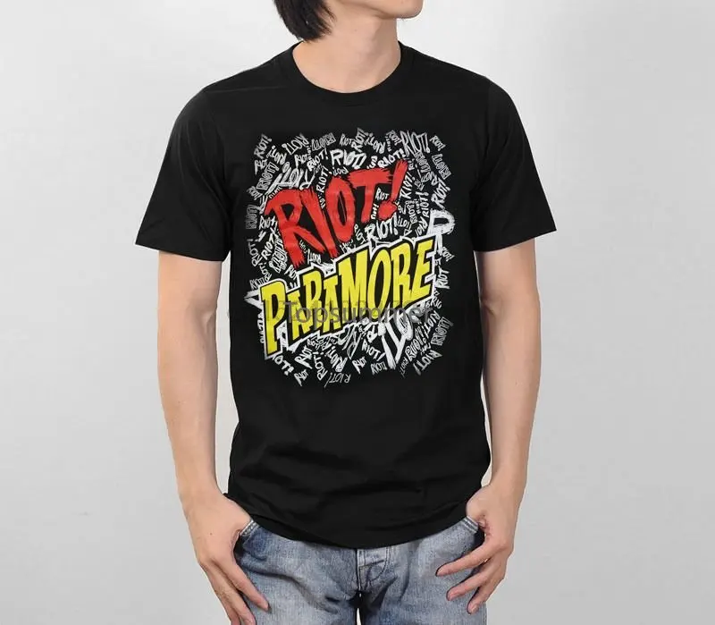 

Paramore Riot! Album Graphic Indie Pop Punk Rock Music Band Men Tee T-Shirt S-2Xl Youth Round Collar T Shirts