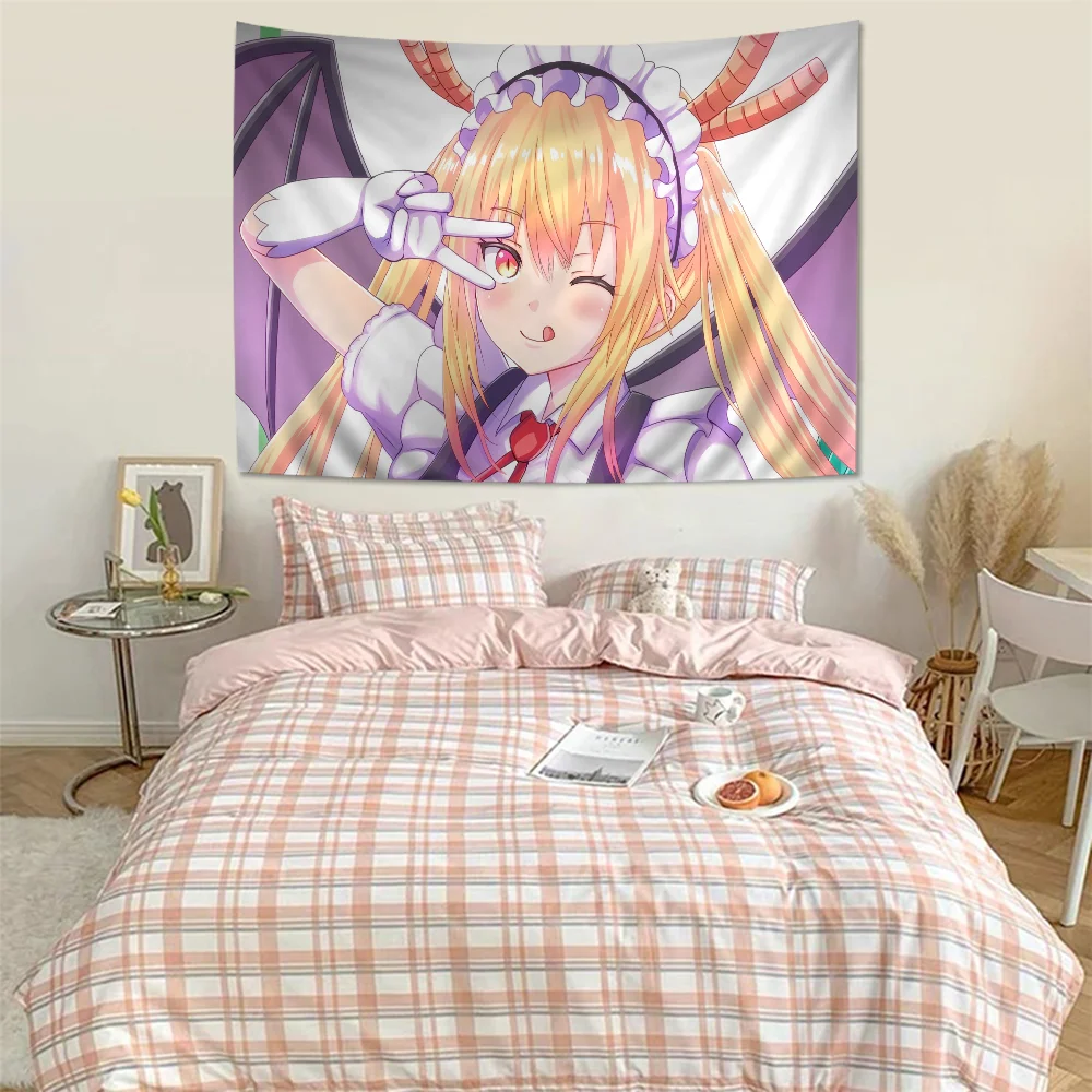 Настенные подвесные гобелены в стиле хиппи с аниме Miss Kobayashis Dragon Maid D для гостиной