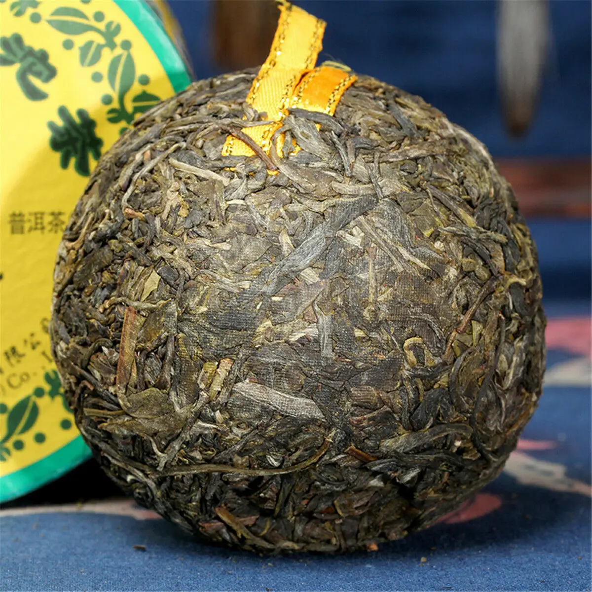 

Оригинальные чайные пакетики Xiaguan из золотистого шелка Tuo Cha Puer из ПУ-erh зеленого чая, 100 г