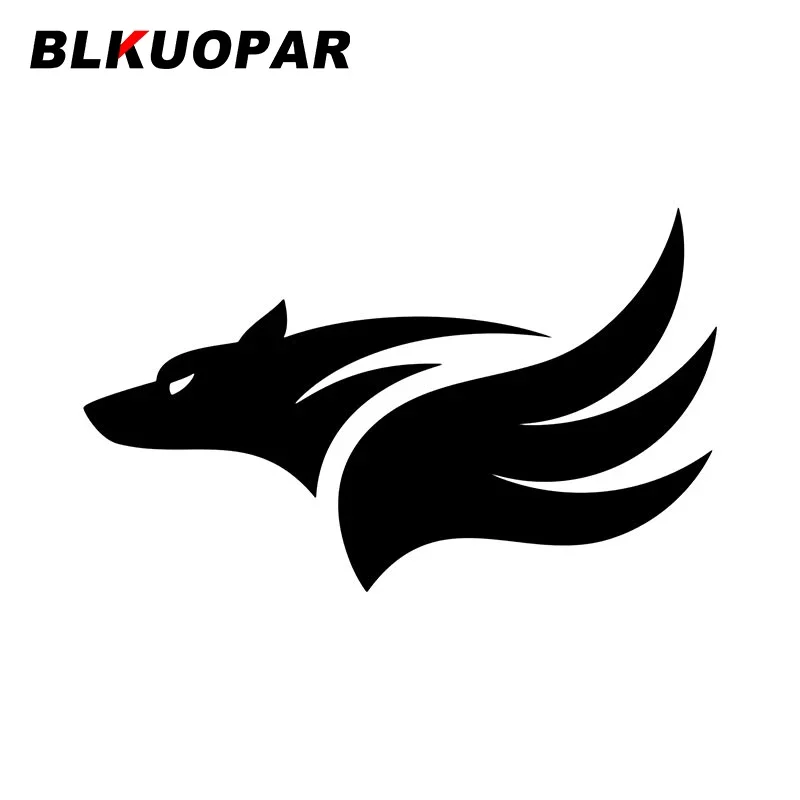 

BLKUOPAR современный стилизованный Быстрый Черный волк Автомобильная наклейка ATV виниловая Солнцезащитная наклейка Водонепроницаемая графика холодильника Автомобильная этикетка