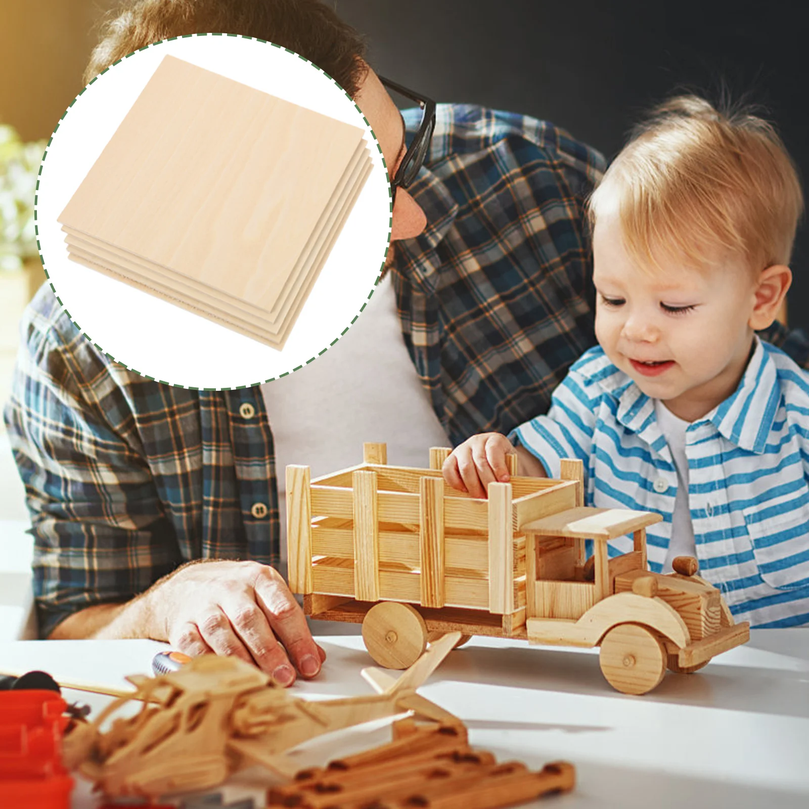 

Wood Wooden Sheets Unfinished Diy Planks Craft Plywood Board Size Cut Hardwood Slices Boards Slice Plain Basswood Blank Birch