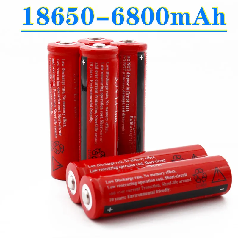 18650 литиевая батарея 3 7 В вольт 6800 мАч BRC Akku литий-ионная для внешнего аккумулятора