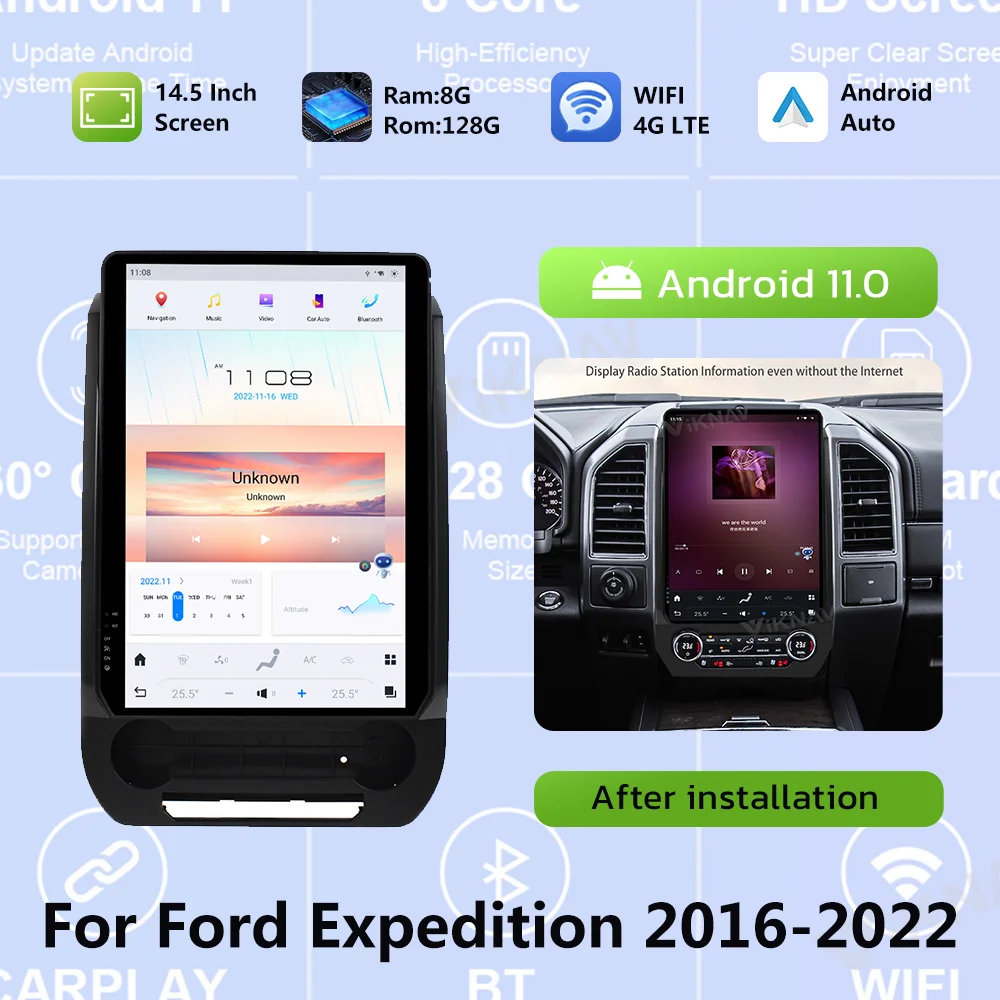 

Автомагнитола на Android 11 для Ford Pro 2016-2022, сенсорный экран, GPS, мультимедийный проигрыватель, стерео, CarPlay, 2 din, 8 ядер