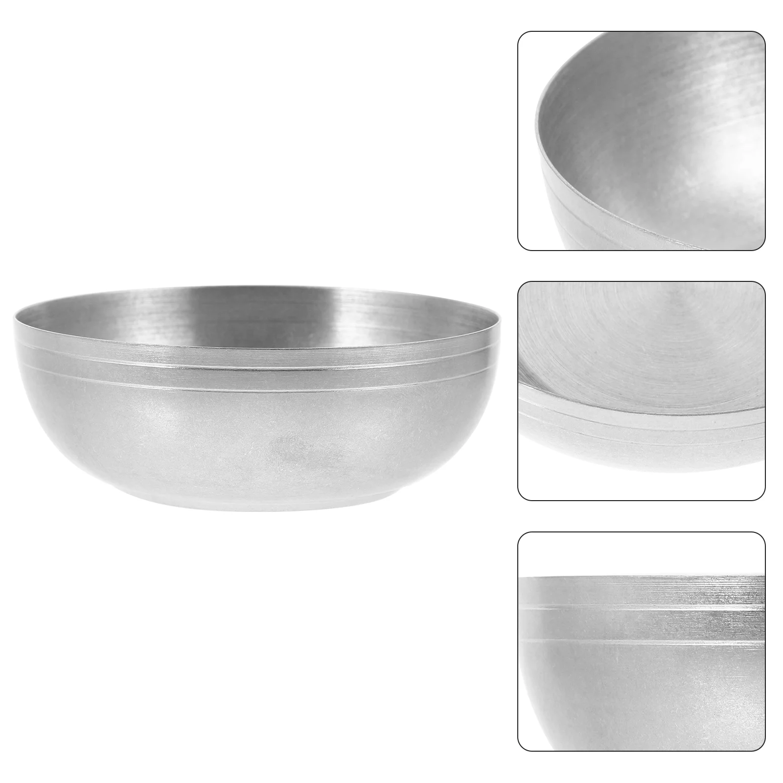 

Stainless Steel Rice Bowl Food Storage Organizer Mixing Pot Bowls Single Layer Soup Multipurpose Salad Household