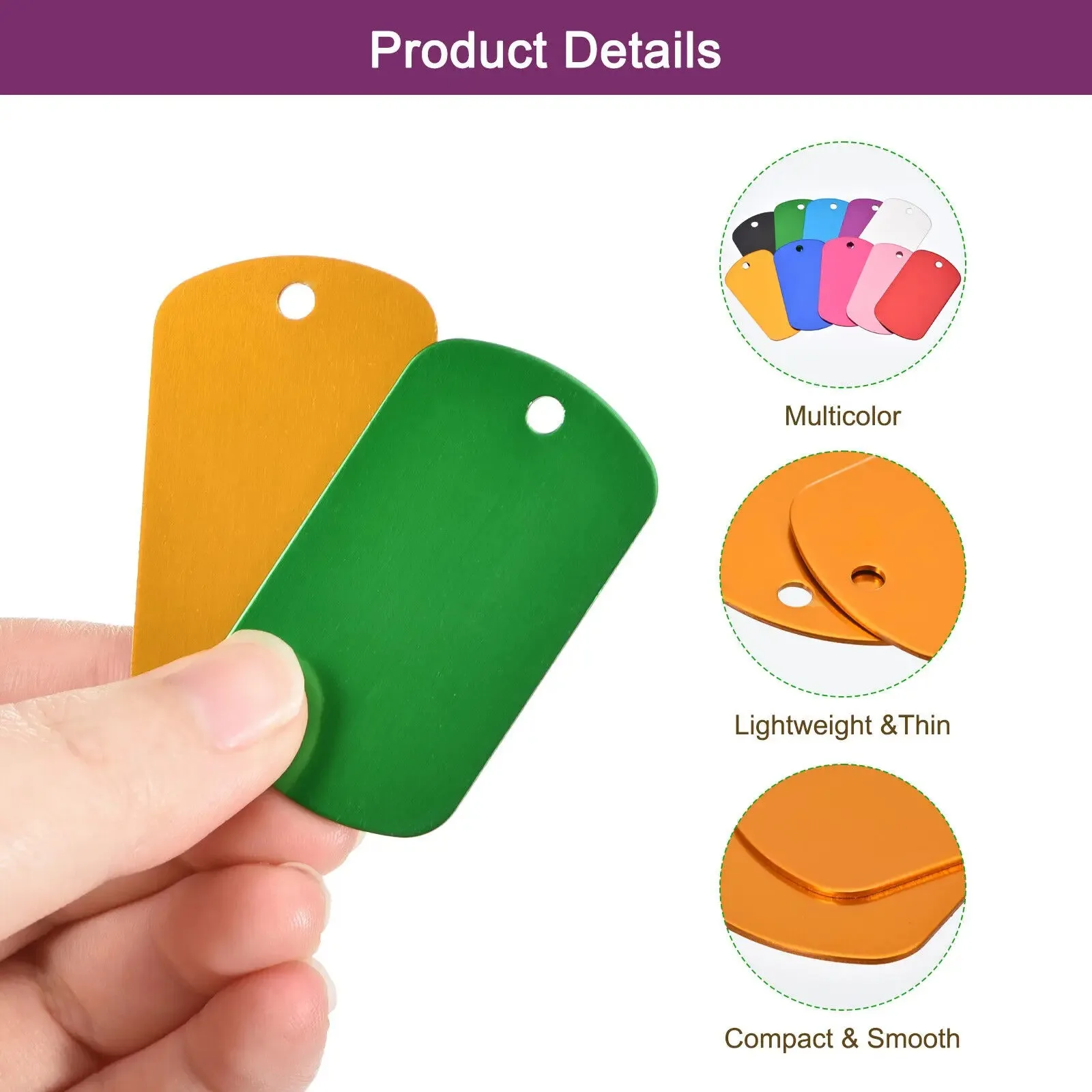 Оптовая продажа 100 шт. заготовки для штамповки алюминиевые бирки табличка с