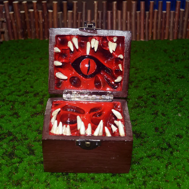 

Resin Artificial Ornament Horror Halloween Box Statue Sculpture Home Garden Statue Decorative Resin Crafts For Home Decor