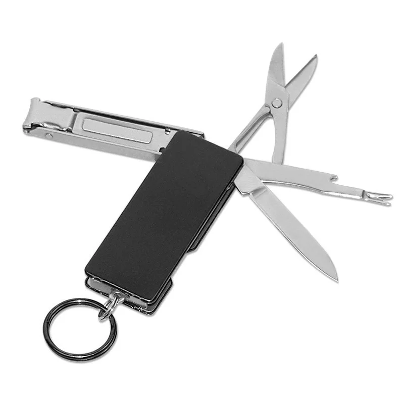 

Pocket Tools Multi Hiking Gears Outdoor Multifunction Mini Keychain Knife LED Light Nail Clipper Scissors Camping Equipment
