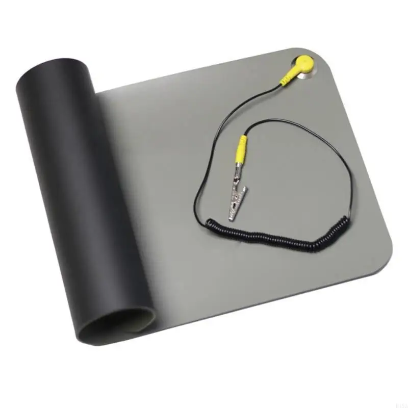 E15A Electronics Repair Antistatic Desk Mats установлены с линией заземления и ремнями запястья