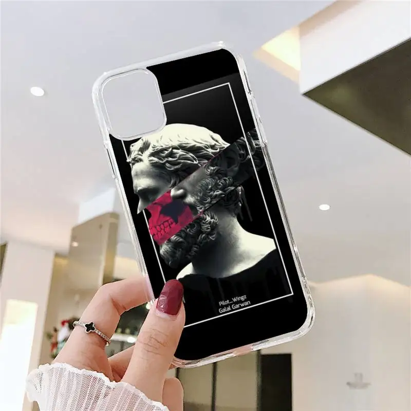 Итальянский чехол с Леонардо да Винчи для Iphone 11 12 13 Pro Max 6s 7 8 Plus X Xr Xs Se2020 прозрачный