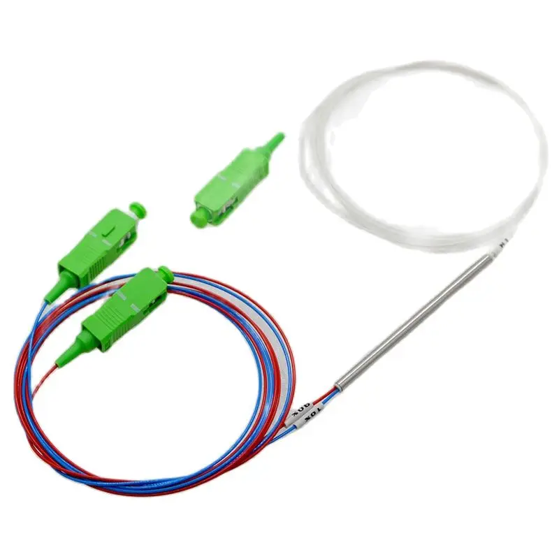 30pcs New Mini Optic Fiber Splitter SC/APC 1x2 Single Mode 0.9mm  5:95,10:90 Fiber Optic Splitter Special Wholesale