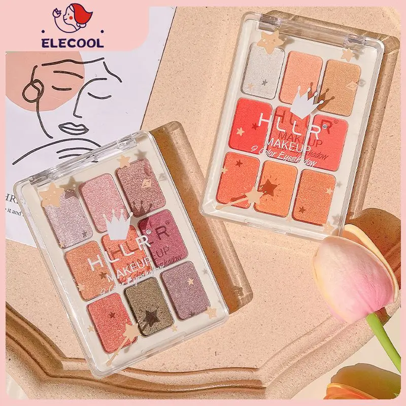 

Pearlescent Matte Eye Shadow Board Anti Pollution Eye Shadow 9 Colors Milk Tea Plate Women's Eye Makeup Eye Shadow Palette