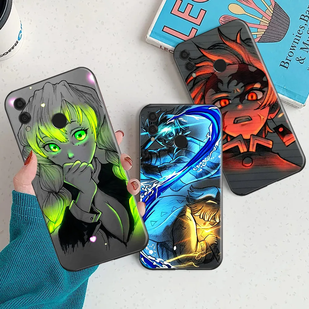 

Demon Slayer Phone Case For Huawei Honor 10 7X 8X 9X 8C 9 V9 20i V20 10i V10 Funda Soft Carcasa Back Cover Japan Anime Cartoon