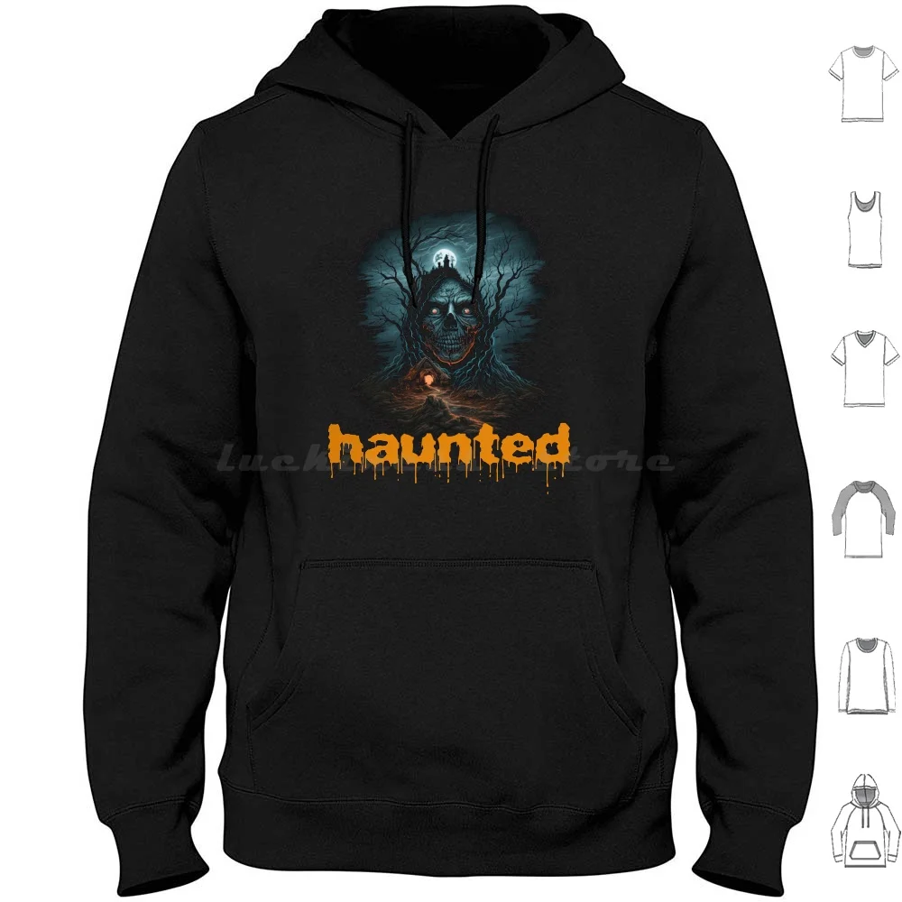 

Haunted Mound Hoodie cotton Long Sleeve Haunted Mound Sematary Halloween Drain Gang I Love Haunted Mound Haunted Sematary