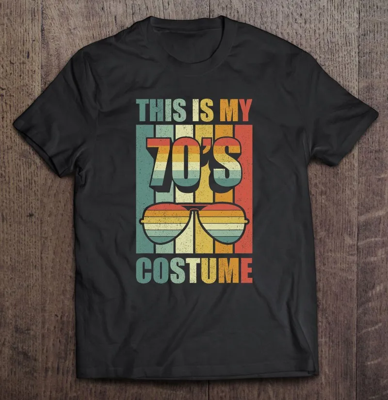 

Retro This Is My 70's Costume Shirt Funny 70's Party Vintage T Shirt Oversized T-Shirt Top Grunge Couples T-Shirt Men's Shirts