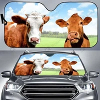 funny cow cattle animal farm lover car sunshade windshield window gift for farmer cow lover car windshield durable material au