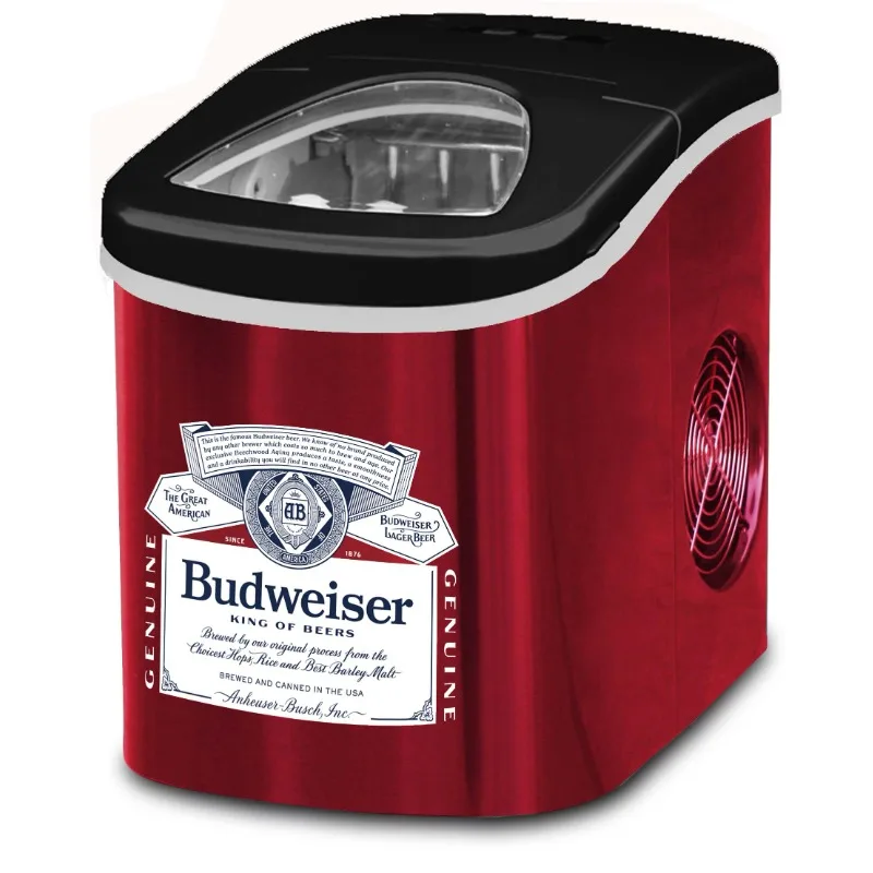 

Budweiser ICE120 Stainless Steel Ice Maker, Red, 26Lbs, Counter top Ice Maker, LED display