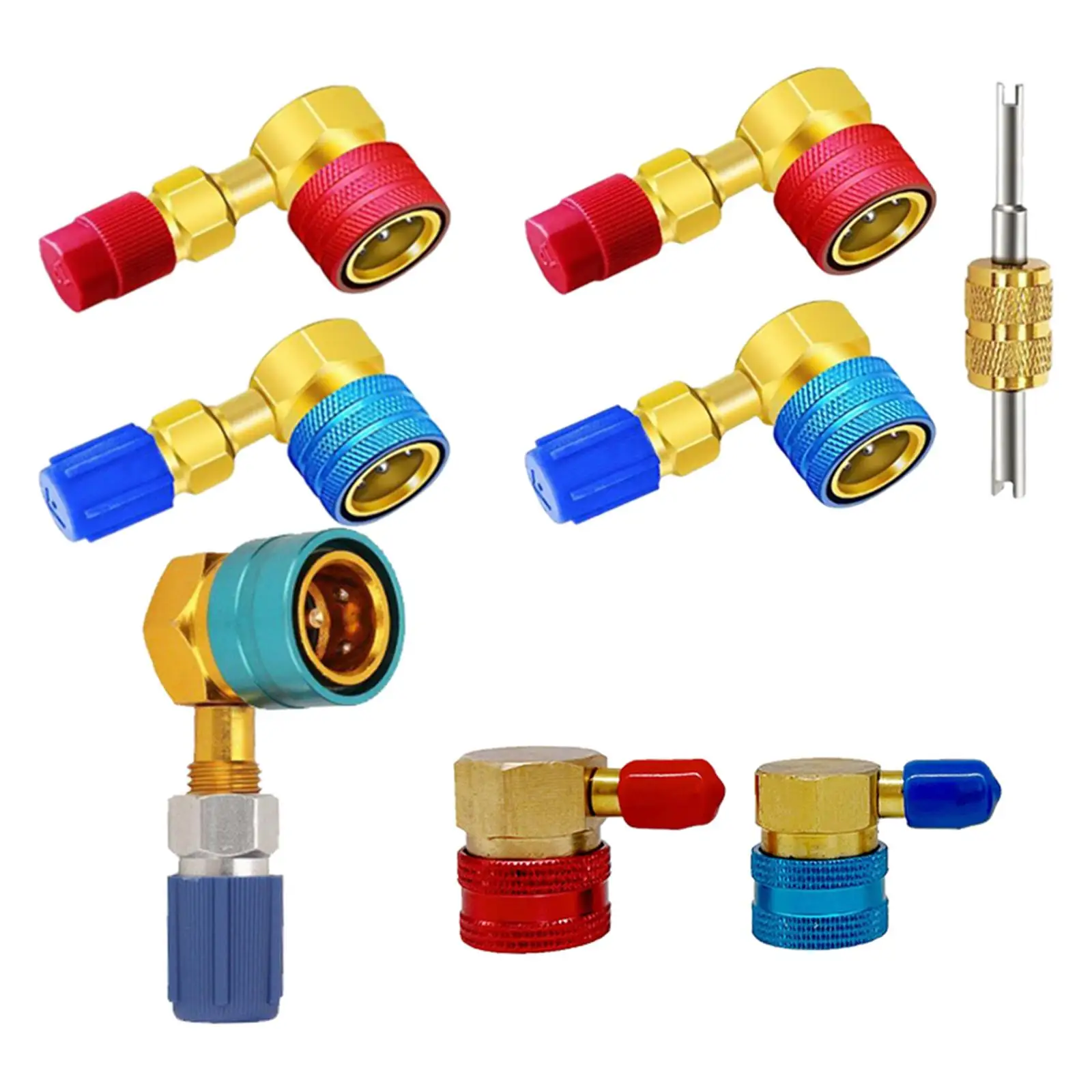 90-градусный R134A R1234yf соединитель 1/4SAE R134A переходники для автомобиля