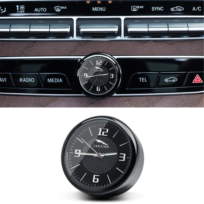 

Car Clock Stick-On Digital Watch Quartz Clocks for Jaguar XF XFL XJ XJL XE XEL XK XKR XJ6 I Fpace Epace Stype Ftype Accessories