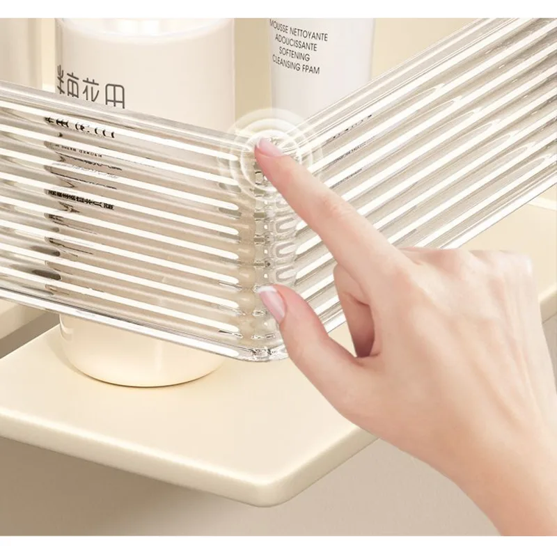 Аксессуары для ванной комнаты из белого акрила стеллаж хранения вещей без