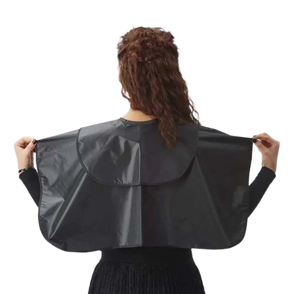

Black Professional Hair Salon Hairdressing Double-layer Shawl Dyed Hair Baked Oil Perm Waterproof Anti-fouling Half-length Cape