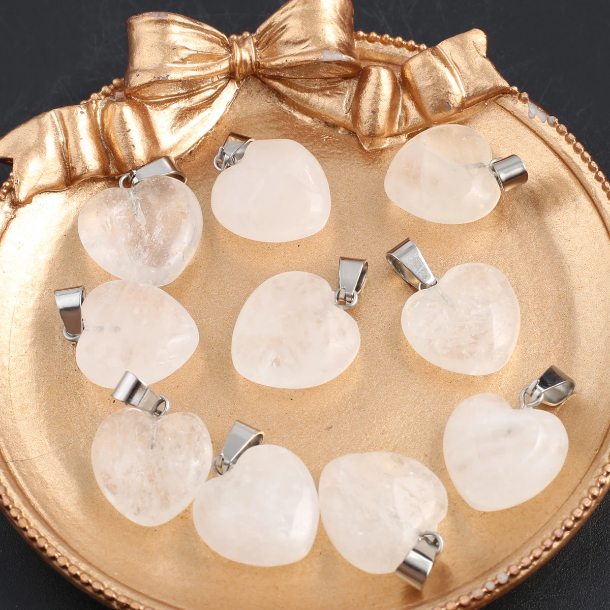 3 шт., Маленькая подвеска в виде розетки, прозрачная кварцевая Подвеска для изготовления ювелирных изделий «сделай сам», Аксессуары для ожерелья, браслета, сережек