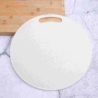 kitchen wheat straw chopping board multi function cutting board non slip round shape cutting board for home beige