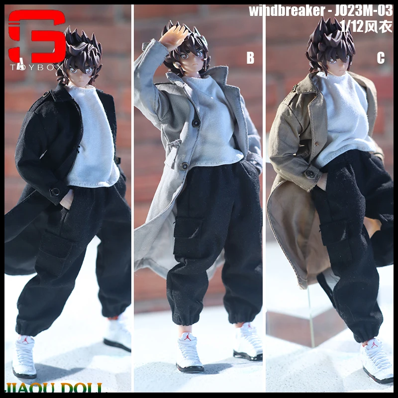 

_ 1/12 Мужская ветровка-солдат, ветровка, пальто, модель одежды, подходит для экшн-фигурок кукол 6 дюймов