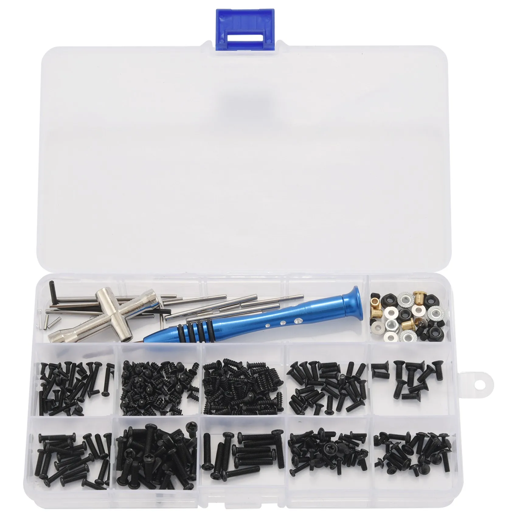 

M2 M2.5 M3 Screw Fastener Kit Cross Sleeve Hex Wrench Swing Arm Pin Screws for WLtoys 144001 1/14 RC Car Spare