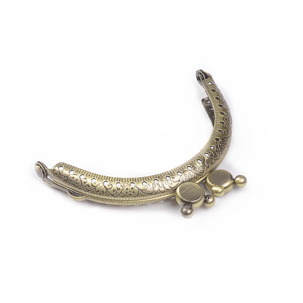 8.5cm10pcs/lot  Metal Purse Frame Handle for Clutch Bag Handbag Accessories Making Kiss Clasp Lock Antique Bronze Bags Hardware