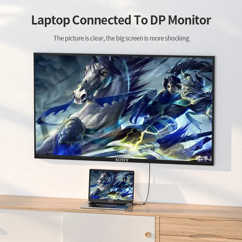 Фото Однонаправленный преобразователь HDMI в DisplayPort с поддержкой 4K60Hz, адаптер с USB-кабелем питания, Plug & Play, для игровых мониторов ПК №5