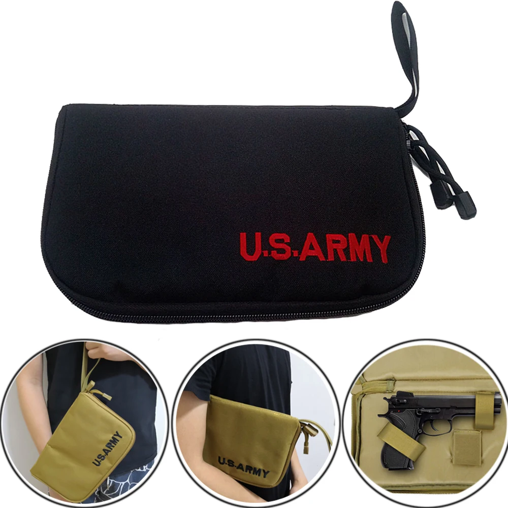 

Tactical Pistol Carry Bag Gun Case Portable Holster Military Handgun Carrier Pouch Soft Protection Gun Accessories Hunting