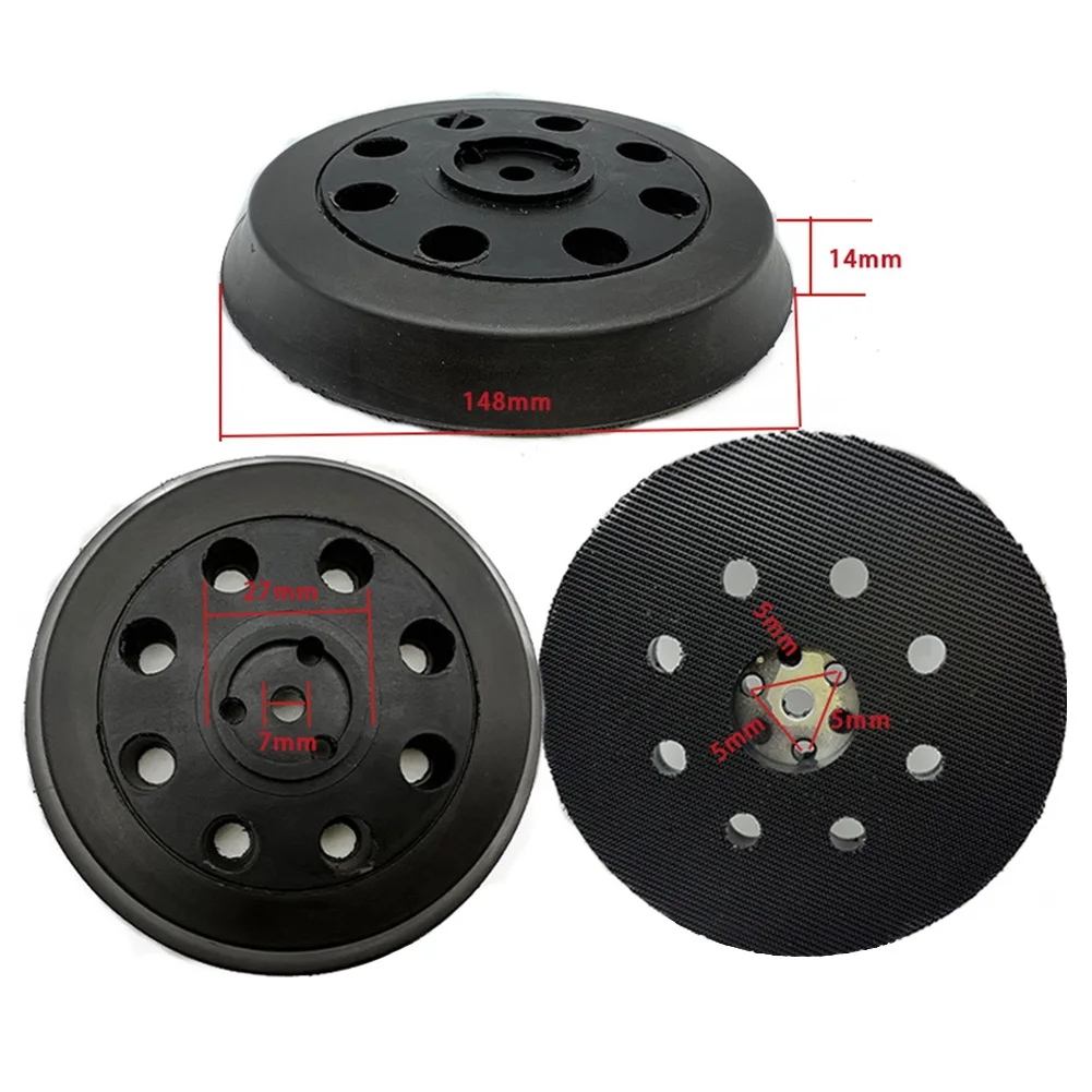 5 Inch 125mm 8-Hole Backup Sanding Pad Hook And Loop Polishing Backing Pads Grinding Tools For Dewalts Orbital Sander