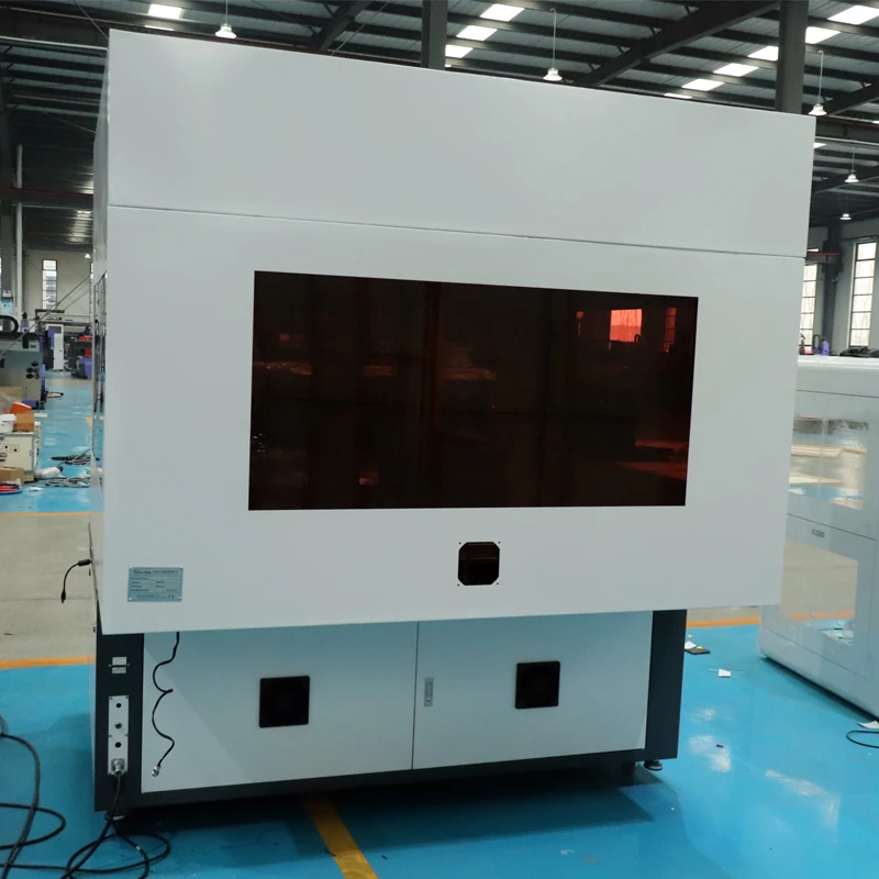 

30W 50W Large Size Fiber Laser Marking Machine For Steel Bottle Metal Plate Laser Marker
