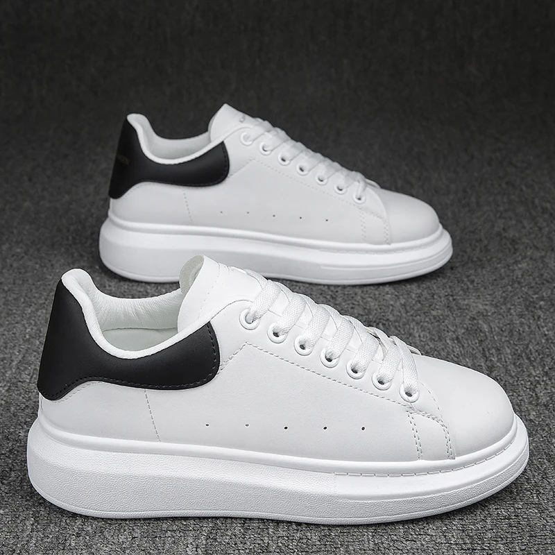 

Couple Shoes Men Women's Sneakers Autumn PU Leather Casual Shoes Fashion Heightening Small White Shoes New Trendy Running Shoes