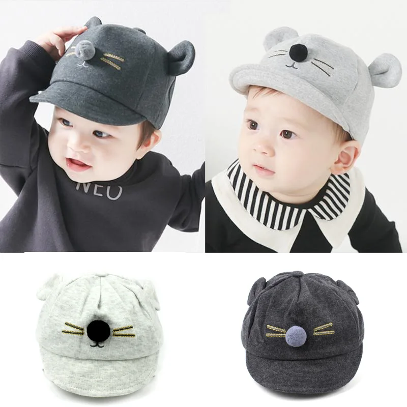 Newborn Baby Beret Hats Cute Cartoon Cat Design Baseball Caps Children's baseball cap Baby Hat