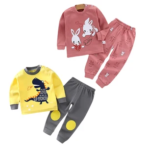 Autumn Toddler 6M 12M 3T 4T 5T Girls Boys Kids Pajama Sets Long Sleeve Rabbit Children's Sleepwear C