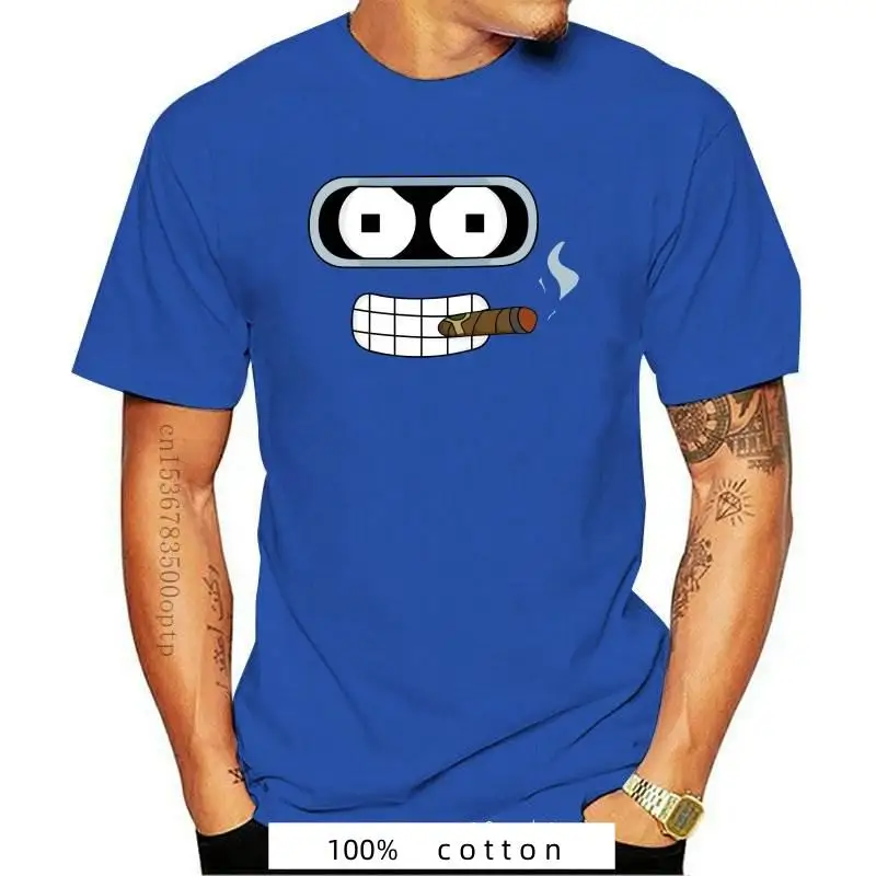 

New style T-shirt men brand clothing fashion Bender Smoking Cigar male top quality casual T-shirt