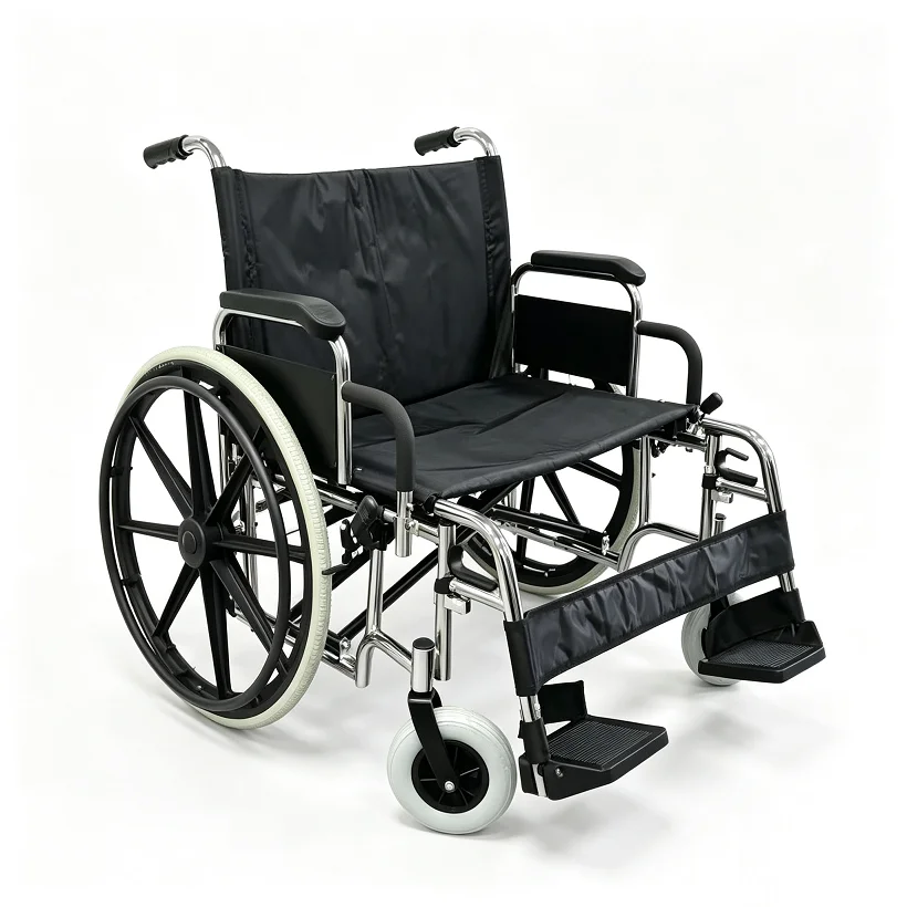 Фото Инвалидная коляска Coofull Bariatric Heavy Duty с экстра-широким сиденьем, грузоподъемностью до 250 кг, сертифицирована CE, для людей с ограниченными возможностями. №3