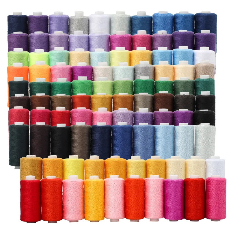 

6pcs/10pcs 400Yards Each Spool 40S/2 100% Polyester Colored Sewing Thread Roll Machine Hand Embroidery Durable Hand Sew Thread