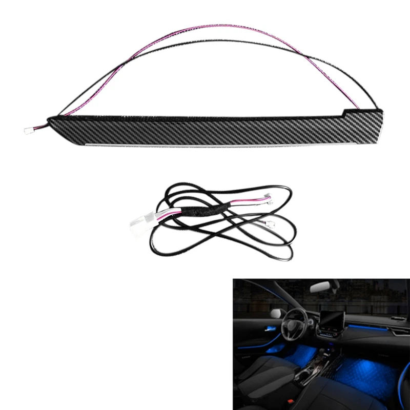 

Car Carbon Fiber LHD Co-Pilot Atmosphere Light Panel Interior LED Blue Ambient Lamp for Toyota Corolla 2019-2022