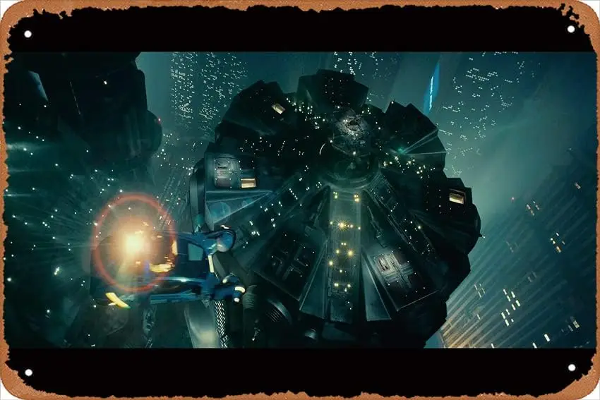 blde Runner Drm Sc f Thrller cton Cty Spceshp Fs Move Плакат Ретро Metl Sgn Забавный Dstressed Look Home Cve Br Club Ktch