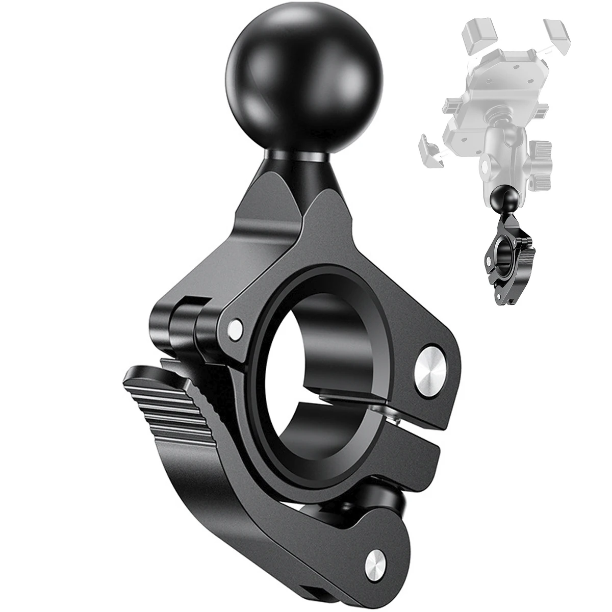 

17MM 25MM Aluminum Ball Head Adapter Motorcycle Handlebar 1 inch Base Mount Holder Bike Bicycle Riding Clip GPS Bracket