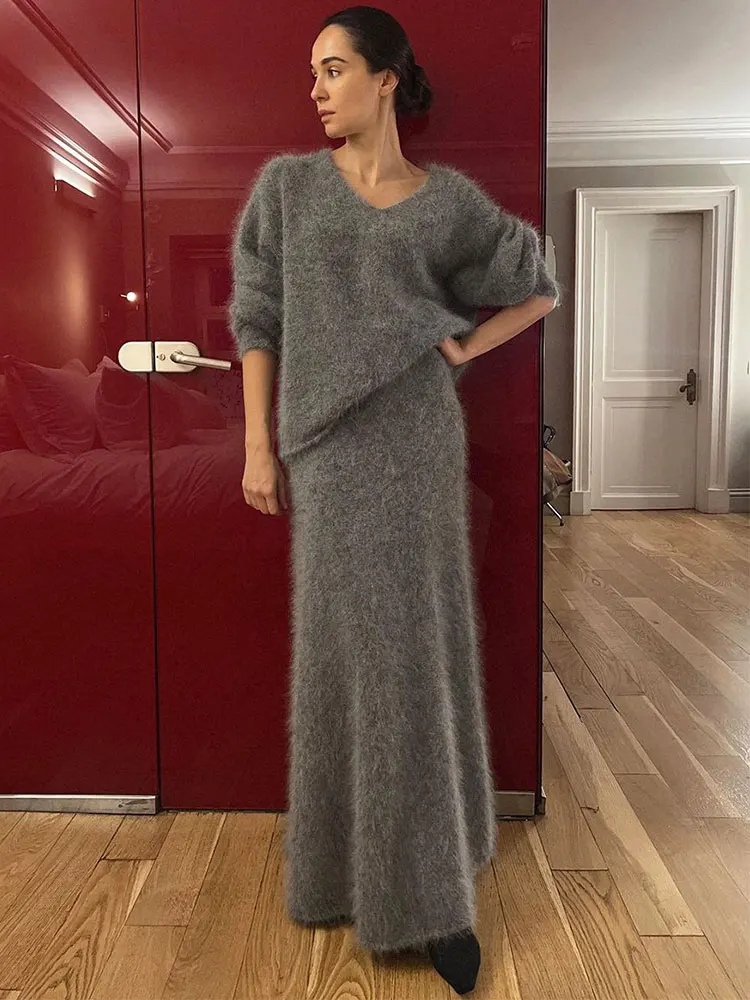 Женский вязаный свитер GACVGA Свободный пуловер с длинным рукавом верхняя одежда