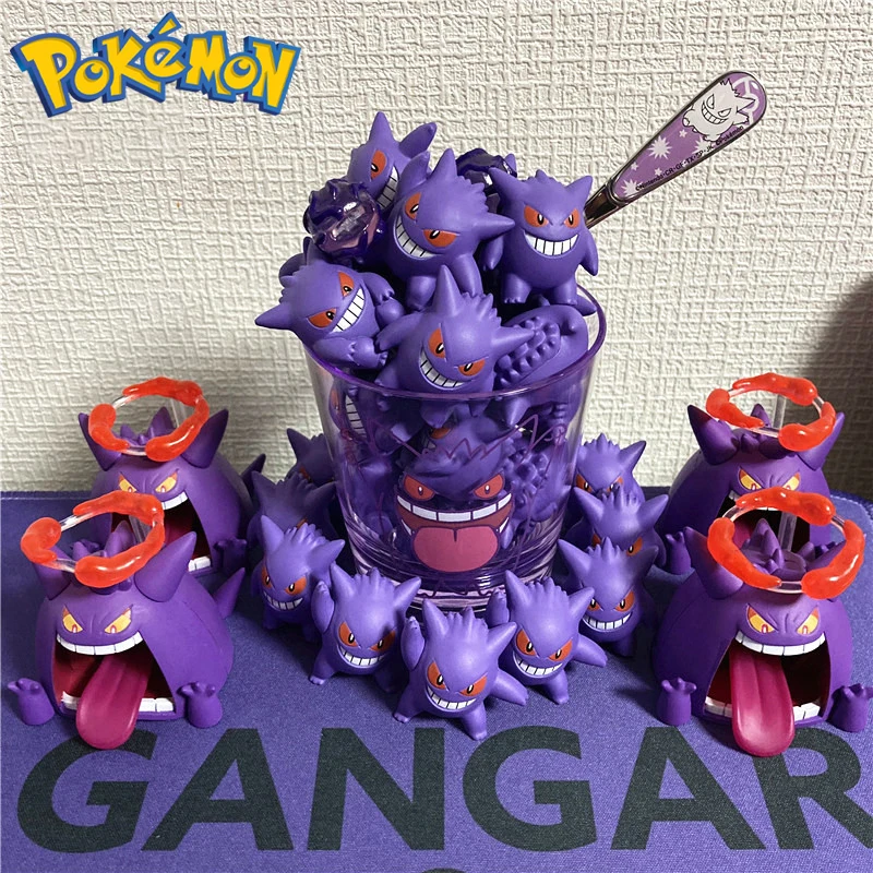 

Genuine Pokemon Anime Figure Gengar Ectoplasma Gashapon Desktop Decor Pvc Action Figurine Collectible Model Toy Doll Gift