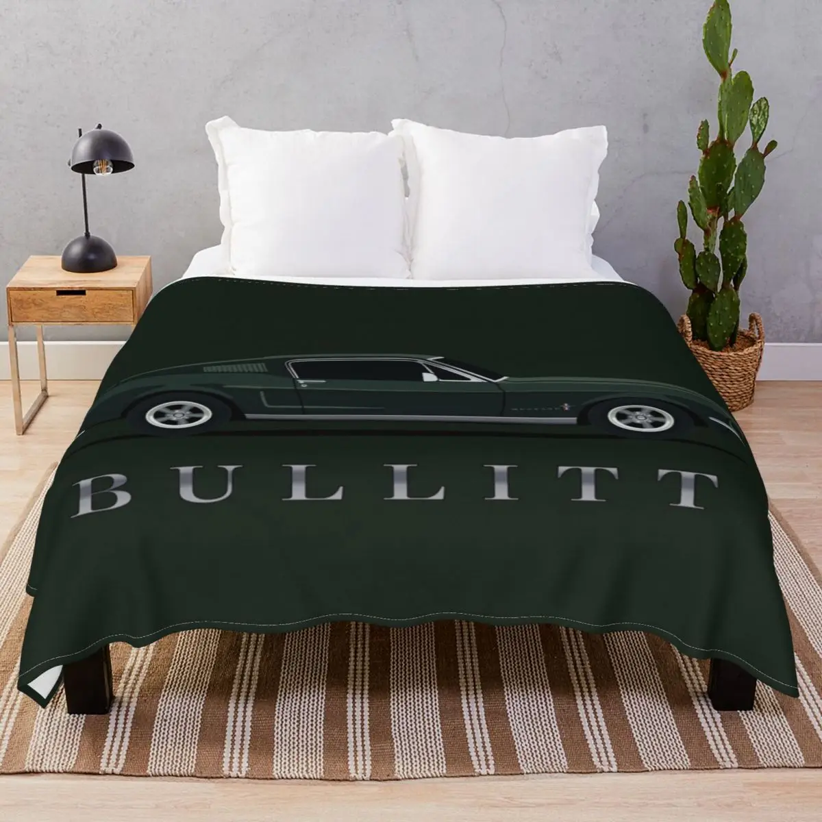 

Мягкое Флисовое одеяло Mustang Bullitt, портативное покрывало с принтом, для кровати, дома, кушетки, кемпинга, офиса